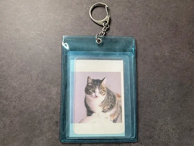 ダイソーのカードホルダー(CardHolder)にコンビニの写真プリントを入れる